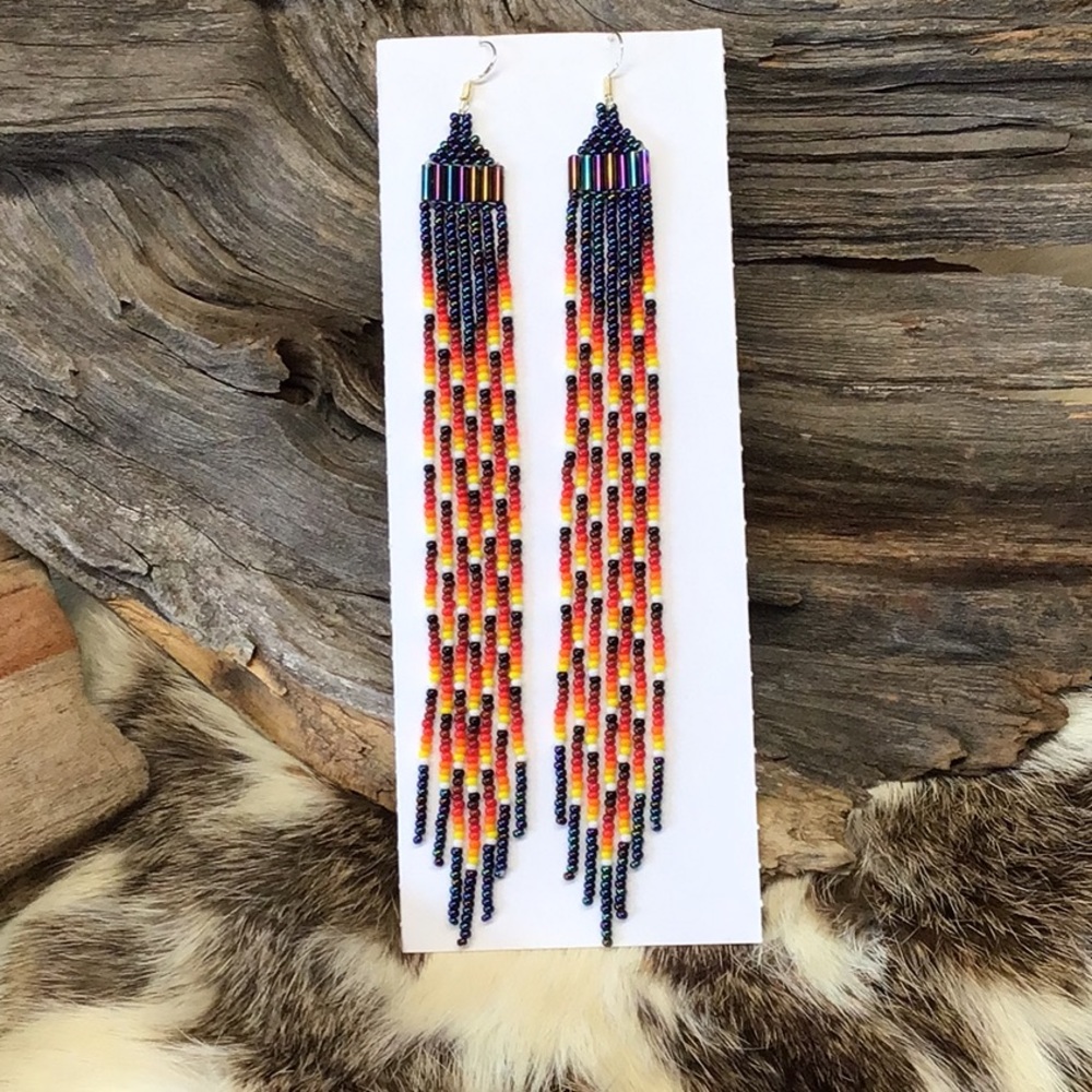 Long Beaded Earrings